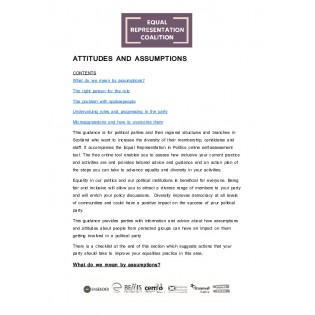 Attitudes and Assumption: Guidance Pdf